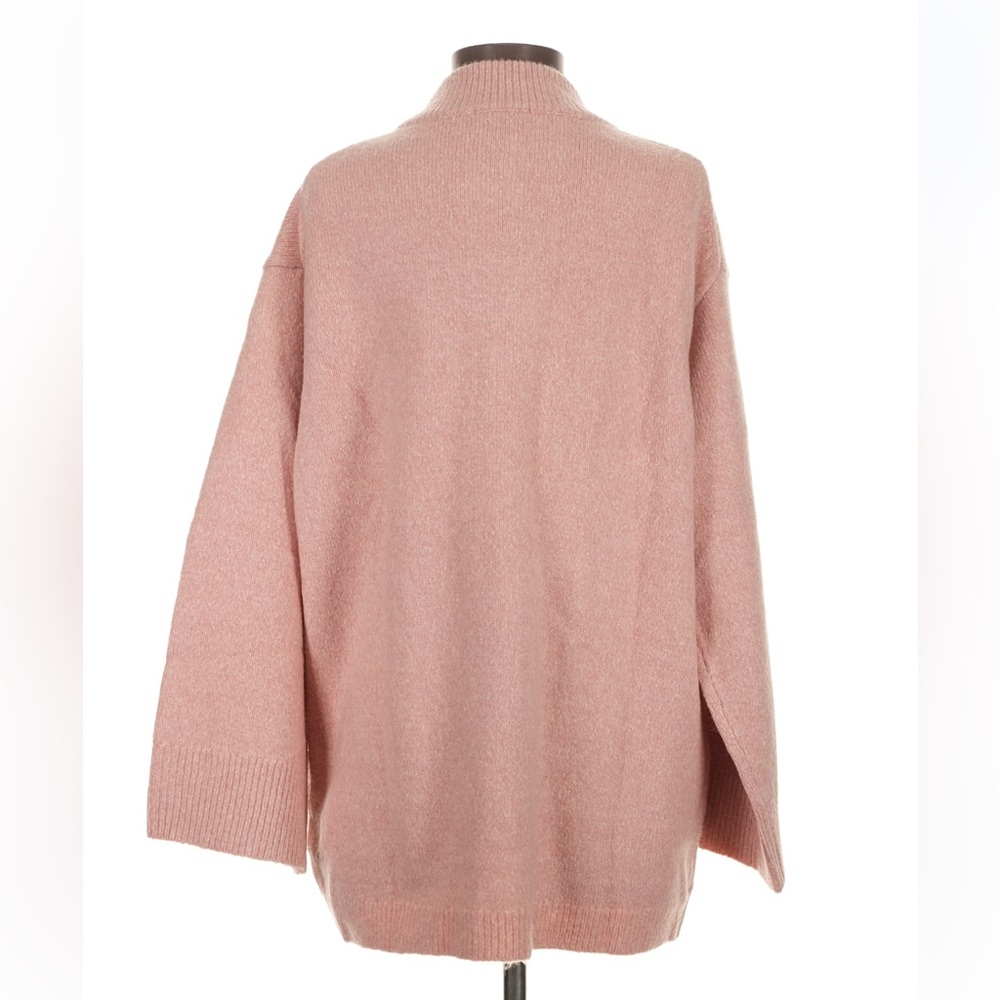 J. Crew Relaxed Milano Stitch Cardigan Size Small Pink Oversized Alpaca Wool NWT - Picture 2 of 8